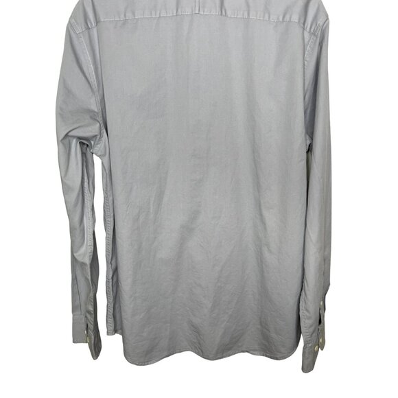 Banana Republic Shirt Mens Large Long Sleeve Button Down Top Slim Fit Gray Work - Picture 11 of 13